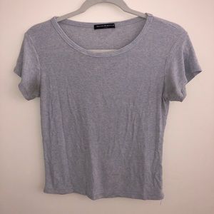 Brandy Melville baby blue ribbed t-shirt